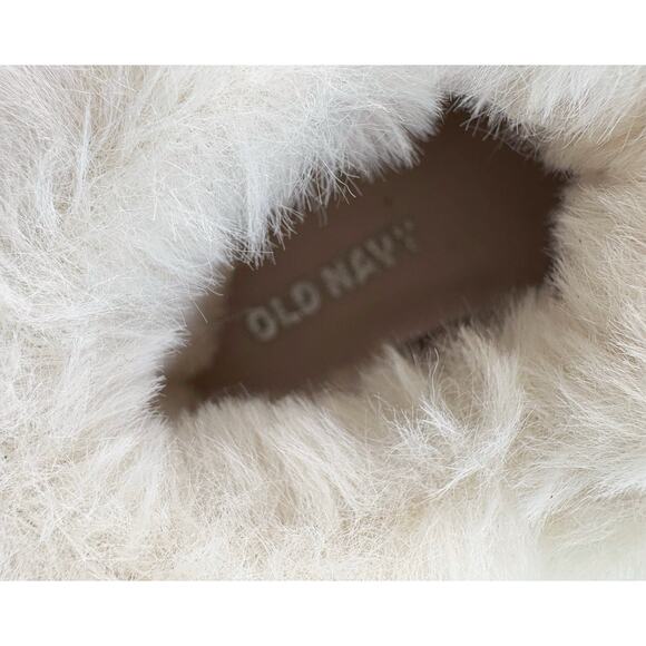 Old Navy Baby Booties 6-12 months Suede Faux Fur Slip On Cozy Light Taupe - Picture 3 of 5